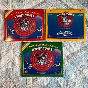 1990 Upper Deck Looney Tunes baseball card set in binders